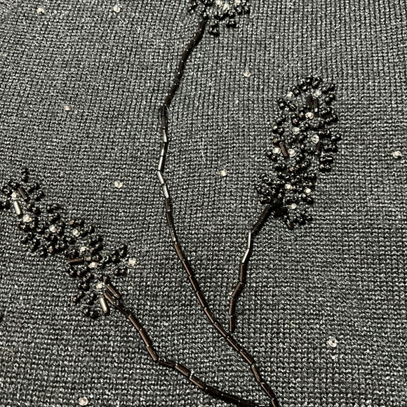 LIZ CLAIBORNE Emma James Beaded Cardi Medium - Picture 7 of 8